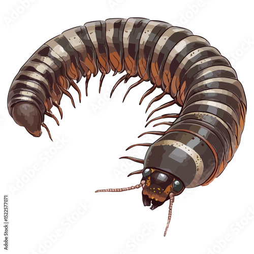 millipede, insect, animal, vector, transparent background, organism, diplopoda, nature, isolated, crawling, wildlife, small, creature