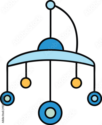 baby mobile icon clipart vector on transparent background