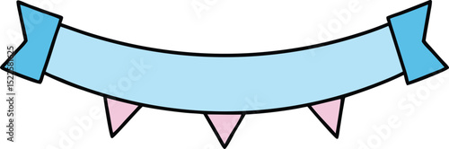 baby shower banner icon clipart vector on transparent background