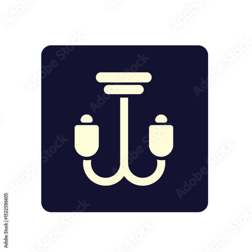 livingroom lamp illustration icon
