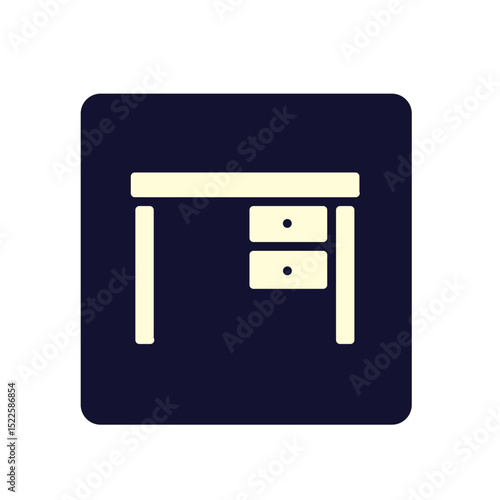 table with 2 drawers icon