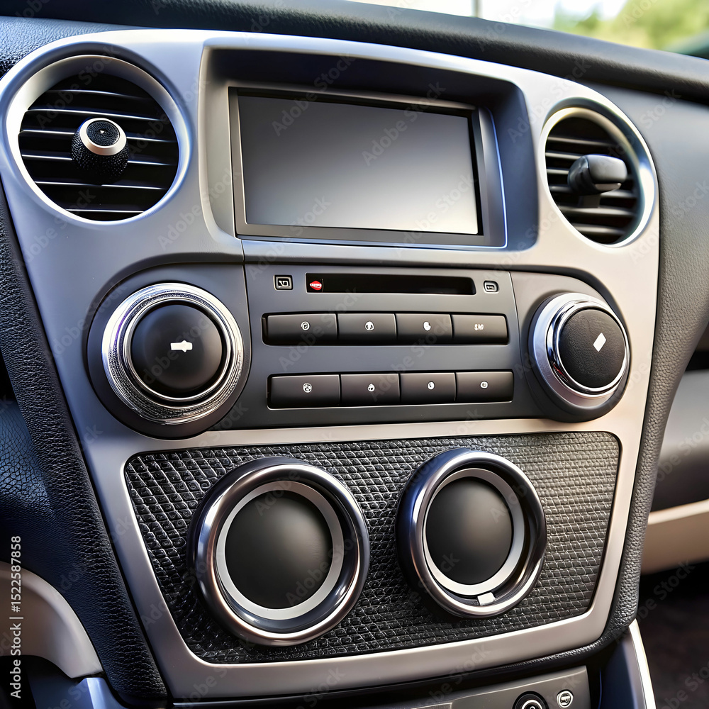 Fototapeta premium car audio system front panel