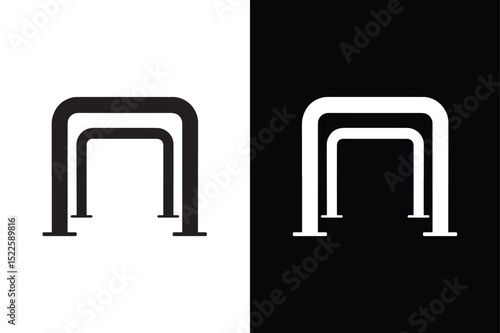 Parallel Bars icon vector on White Background ,Vector Art Illustration on white background.