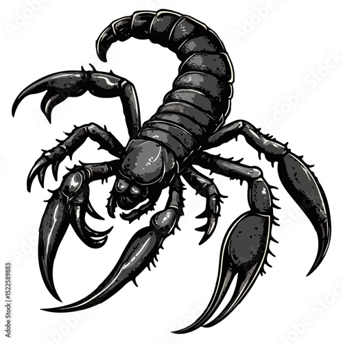 scorpion, insect, animal, vector, transparent background, creature, scorpiones, icon, nature, crustacean, isolated, poison, danger, stinger, venom, poisonous, sting, tail