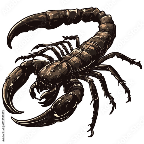 scorpion, insect, animal, vector, transparent background, creature, scorpiones, icon, nature, crustacean, isolated, poison, danger, stinger, venom, poisonous, sting, tail