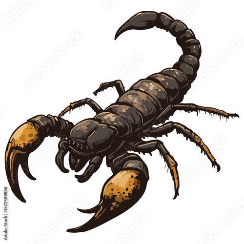 scorpion, insect, animal, vector, transparent background, creature, scorpiones, icon, nature, crustacean, isolated, poison, danger, stinger, venom, poisonous, sting, tail