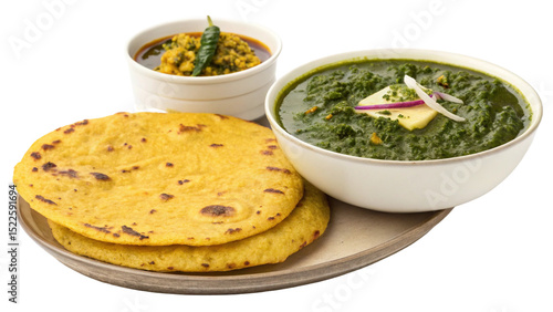 Authentic Indian Food: Sarson Saag and Corn Roti