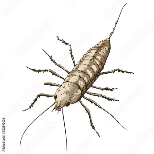silverfish, insect, animal, vector, transparent background, organism, lepisma saccharina, isolated, nature, pest, wildlife, small