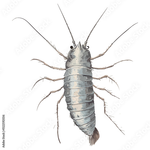 silverfish, insect, animal, vector, transparent background, organism, lepisma saccharina, isolated, nature, pest, wildlife, small