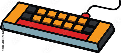 gaming keyboard icon clipart vector on transparent background
