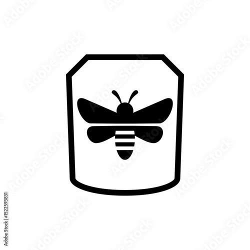 Protect bee icon isolated on white background