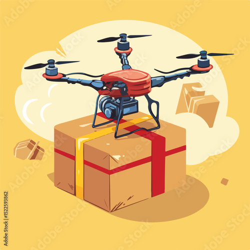 Professional Air Drone Remote Control Technology Device Delivery Image