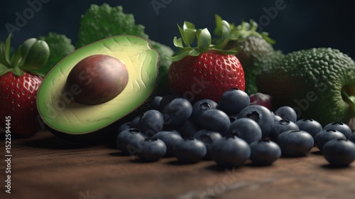 Assortment of fresh fruits and vegetables