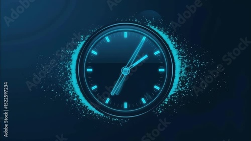 Wallpaper Mural Animated clock showing time lapse on a dark background representing passing time or deadline concept for projects requiring time management. Torontodigital.ca