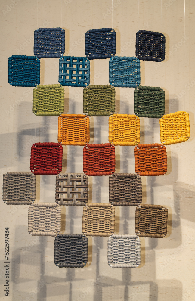 Colorful woven squares Colorful woven squares