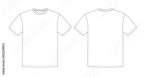 T-shirt template . Transparent T-shirt vector design.