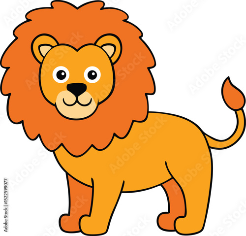 lion icon clipart vector on transparent background