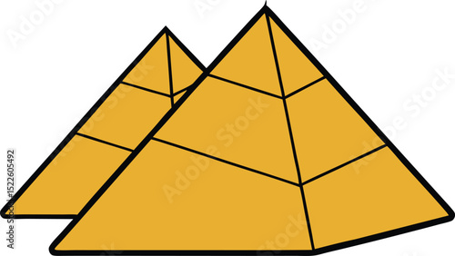 pyramids of giza icon clipart vector on transparent background