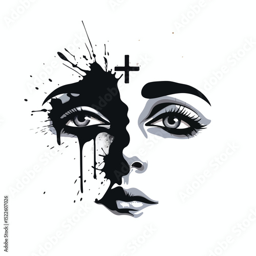 Ash Wednesday Christianity Illustration Isolated Vector Illustration for Religious Observance