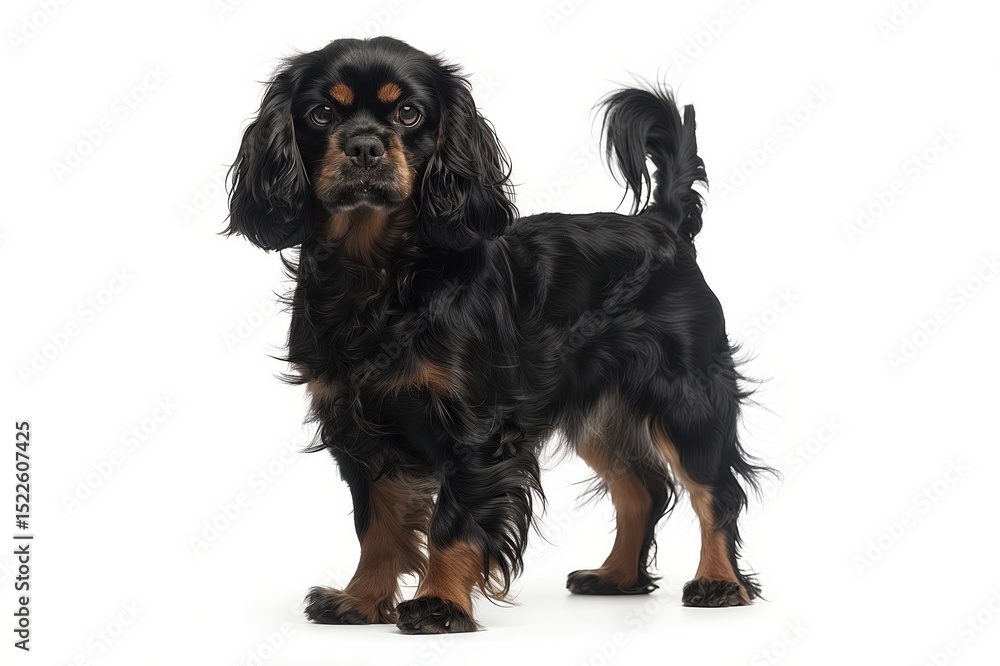 English Toy Spaniel dog isolated on white background English Toy Spaniel dog isolated on white background