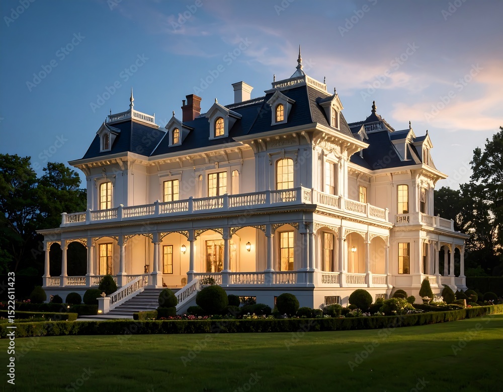 Fototapeta premium Grand estate at twilight
