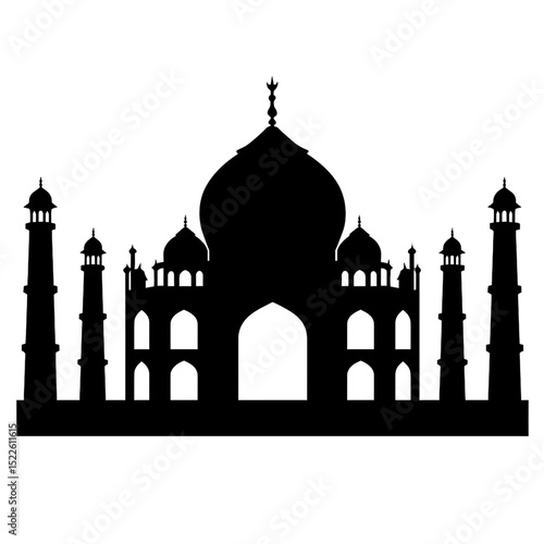 taj mahal silhouette