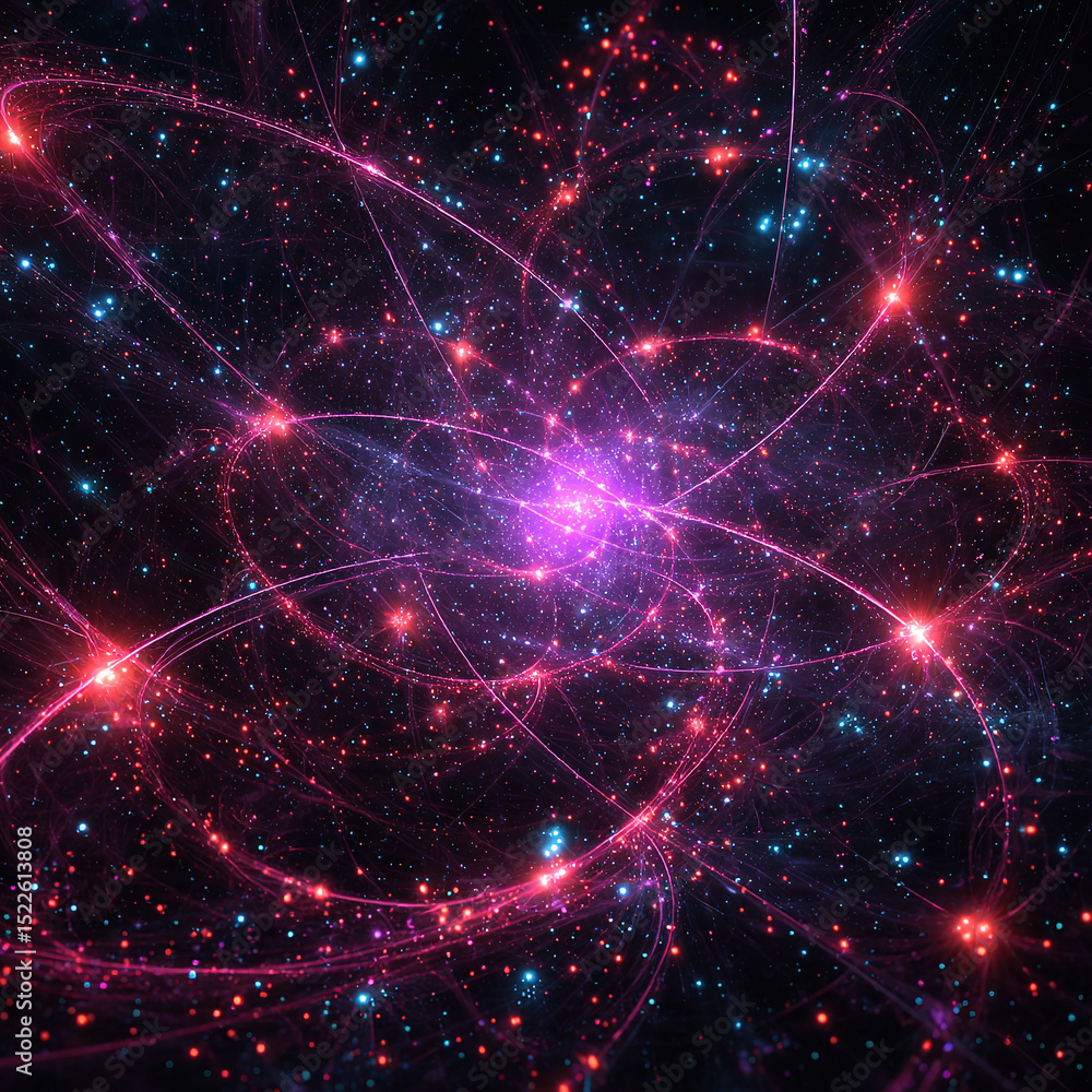 Fototapeta premium Futuristic Technology and Cosmic Data Patterns