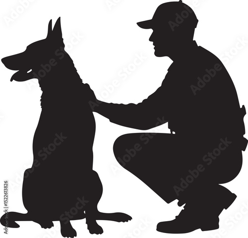 Military Dog Scene Icon Bundle



