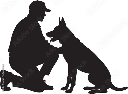 Soldier and Dog Silhouette Bundle

