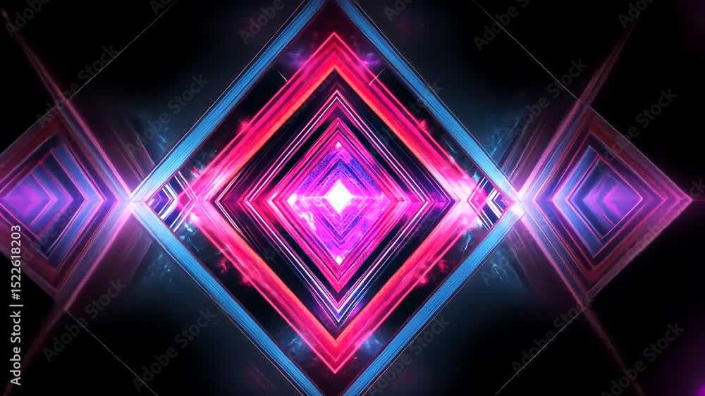 Vibrant Pattern of Geometric Light Shapes Vibrant Pattern of Geometric Light Shapes