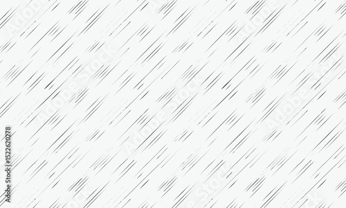 Minimalist Rain Seamless Pattern: Black and White Weather Background
