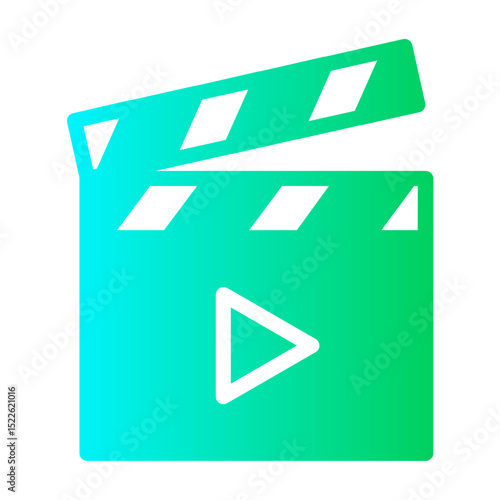 clapperboard Gradient icon