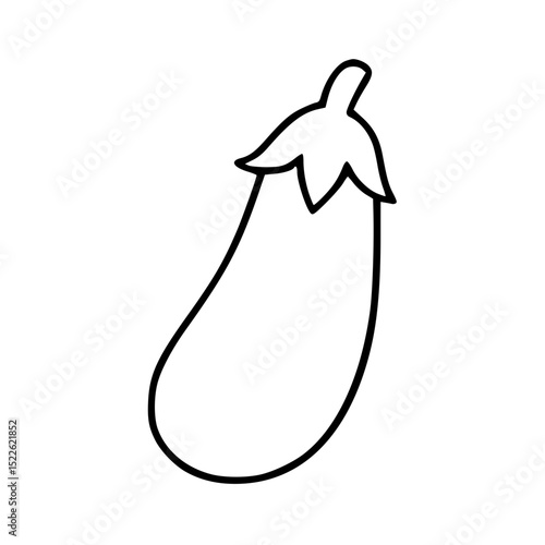Outline eggplant illustration