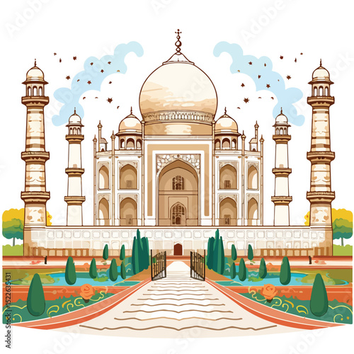 Welcome to India Vector Illustration for Cultural Promotions and Tourist Information