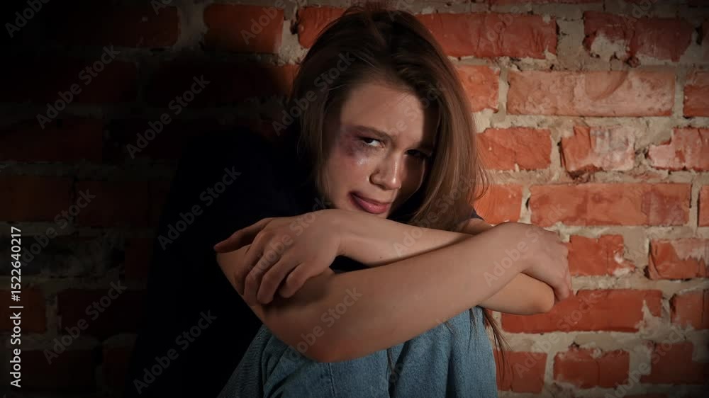 Emotional Portrait of a Woman Facing Adversity and Pain Emotional Portrait of a Woman Facing Adversity and Pain