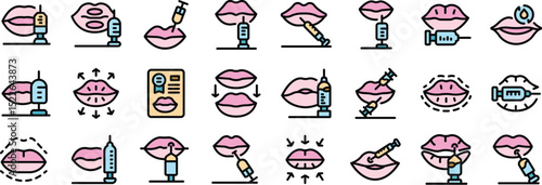 Lip augmentation using fillers, enhancing shape and volume for fuller and more defined lips