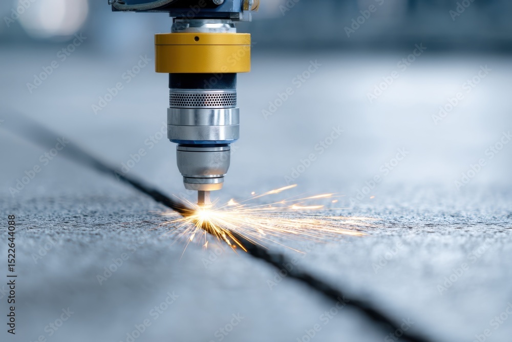 Obraz premium Robotic Printer Constructs Lunar Modules Space Exploration Commercialization of Moon Base Technology