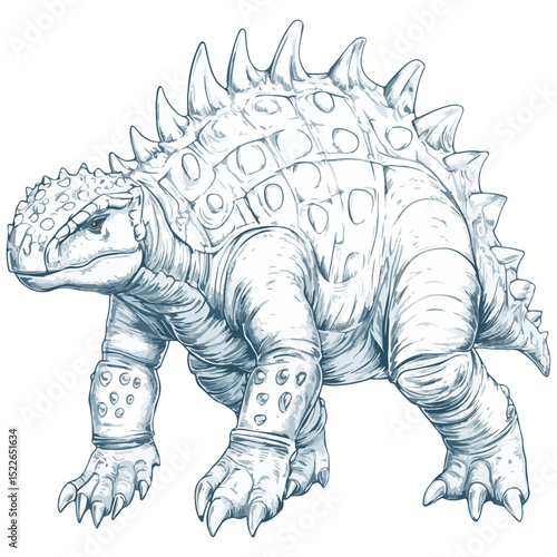 ankylosaur, ancient animal, vector, transparent background, creature, ankylosaurus, animal, dinosaur, isolated, dino, nature, wildlife, wild, prehistoric, jurassic, big, ancient