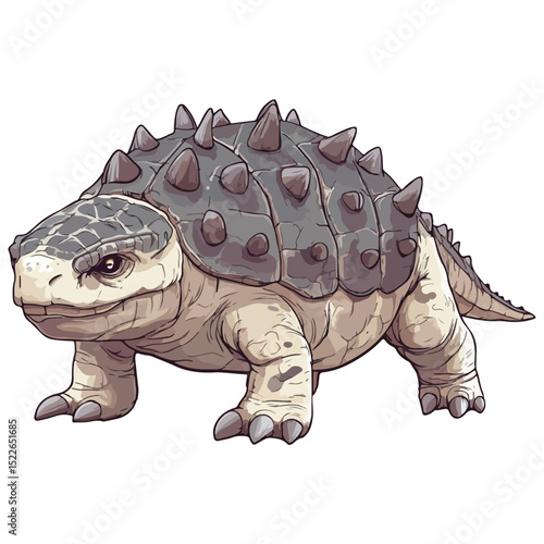 ankylosaur, ancient animal, vector, transparent background, creature, ankylosaurus, animal, dinosaur, isolated, dino, nature, wildlife, wild, prehistoric, jurassic, big, ancient