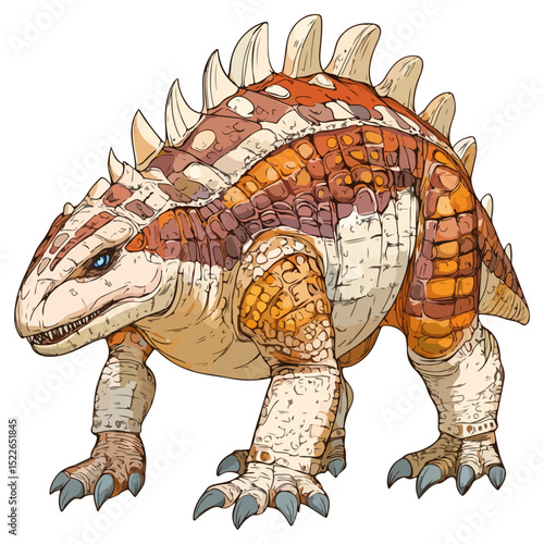 ankylosaur, ancient animal, vector, transparent background, creature, ankylosaurus, animal, dinosaur, isolated, dino, nature, wildlife, wild, prehistoric, jurassic, big, ancient