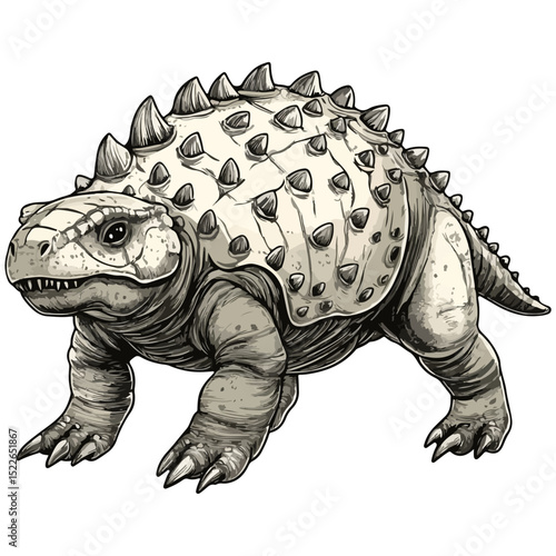ankylosaur, ancient animal, vector, transparent background, creature, ankylosaurus, animal, dinosaur, isolated, dino, nature, wildlife, wild, prehistoric, jurassic, big, ancient