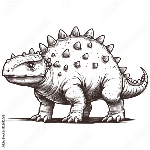 ankylosaur, ancient animal, vector, transparent background, creature, ankylosaurus, animal, dinosaur, isolated, dino, nature, wildlife, wild, prehistoric, jurassic, big, ancient