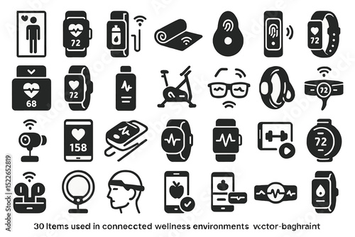 Collection of connected wellness devices showcasing health monitoring technology