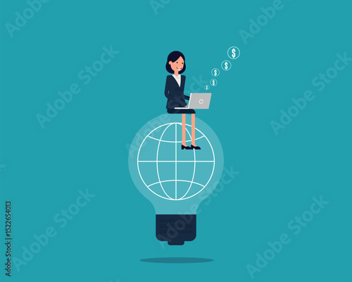 Working online - Business concept