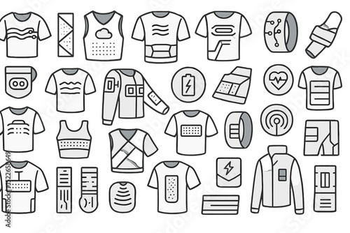Innovative fitness apparel designs showcasing wearable technology for enhanced workouts and tracking