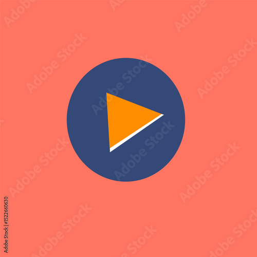 Logo muzyczne – przycisk odtwarzania z nutą