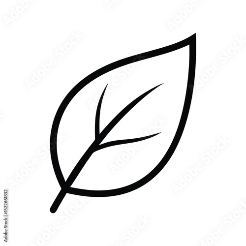 Leaf icon vector illustration. Classic nature symbol for environment, ecology, sustainability, botanical, green, organic, or decorative design
