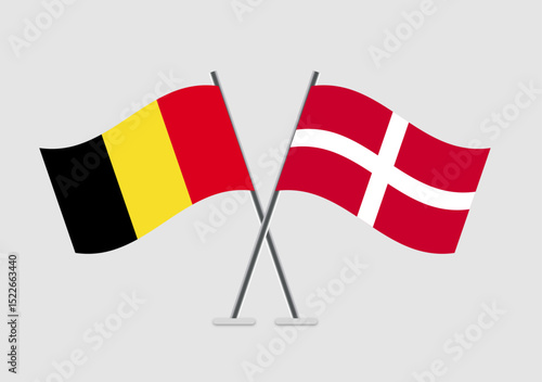 Belgium and Sovereign Military Order of Malta vector flags symbolizing international bond