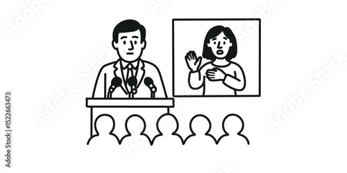 man communicating in sign language