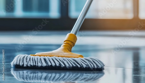 Wallpaper Mural Close-up of a cleaning tool in action on the floor. Torontodigital.ca